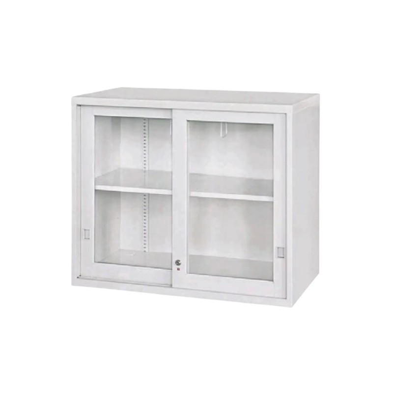 玻璃加框拉門上置式鋼置公文櫃