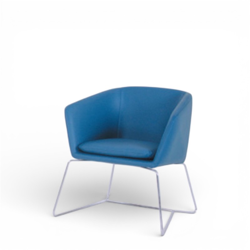 梯形腳休閒單椅02