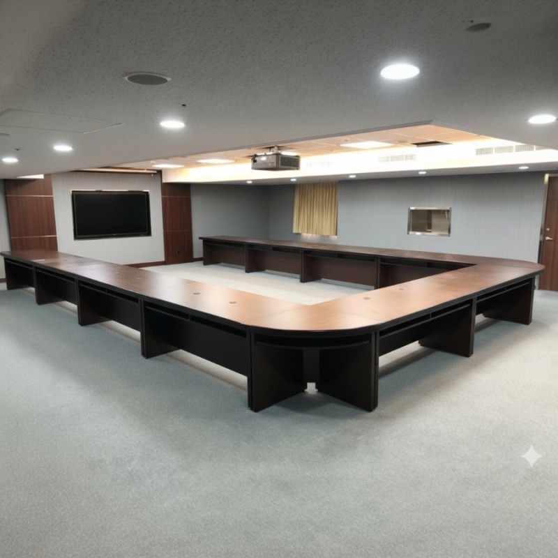 木製環式會議桌